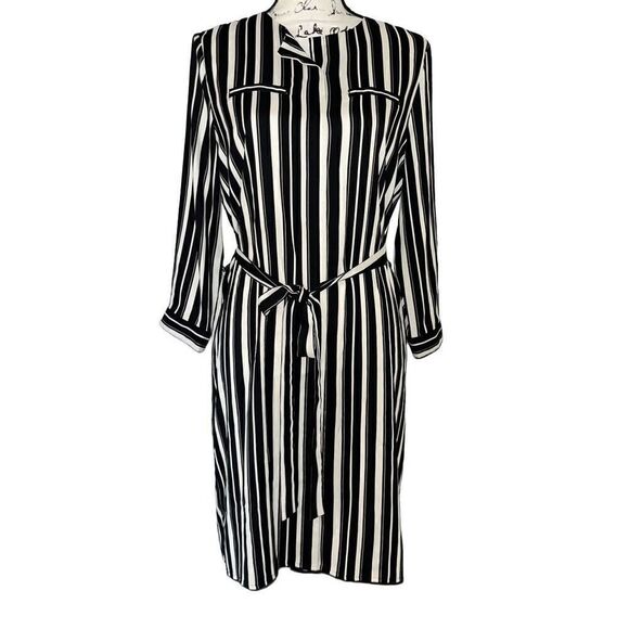 Loft striped belted shirt dress 6 - Picture 1 of 9